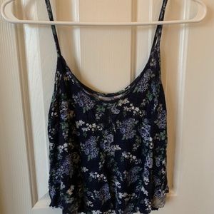 cropped floral tank